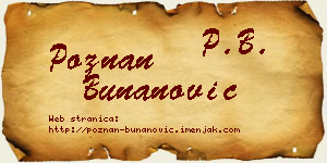 Poznan Bunanović vizit kartica